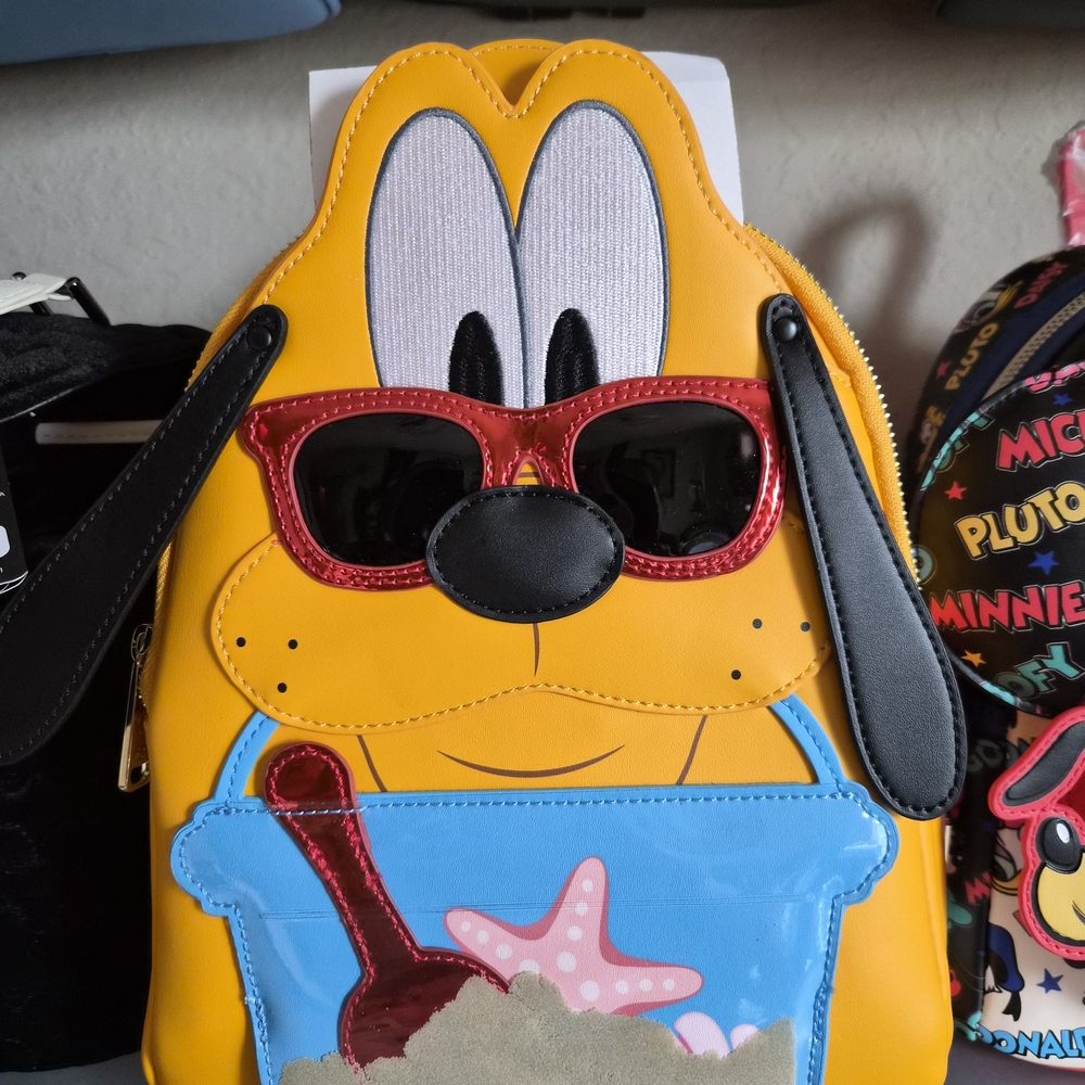 Loungefly Yellow Pluto Sunglasses Beach Mini Backpack